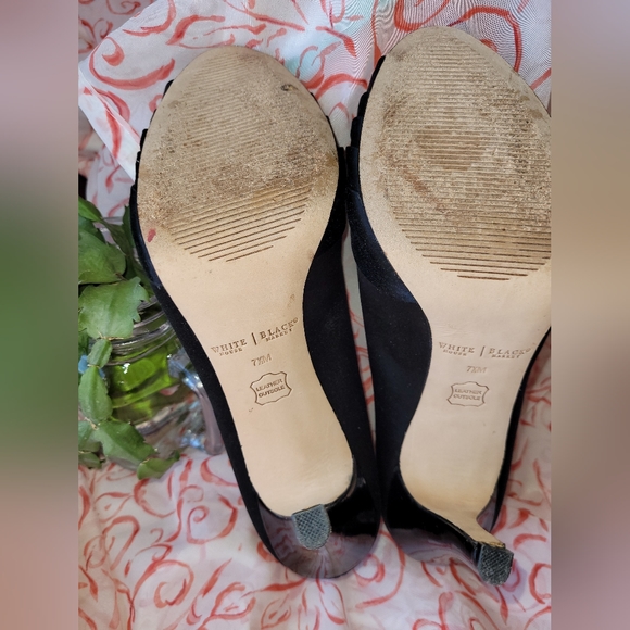 White House Black Market peeptoe heels size 7.5 - Picture 3 of 4